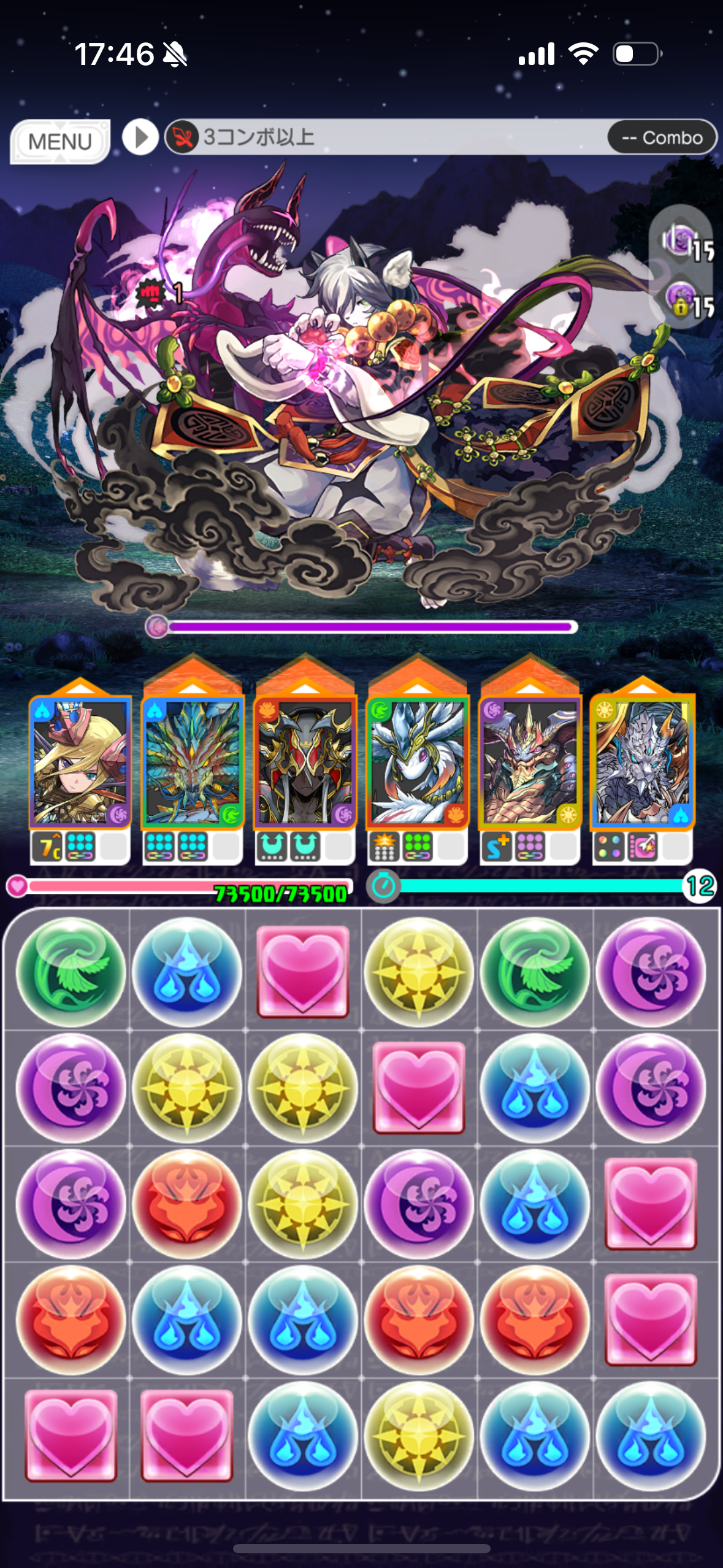 パズドラゼロのゲーム画面