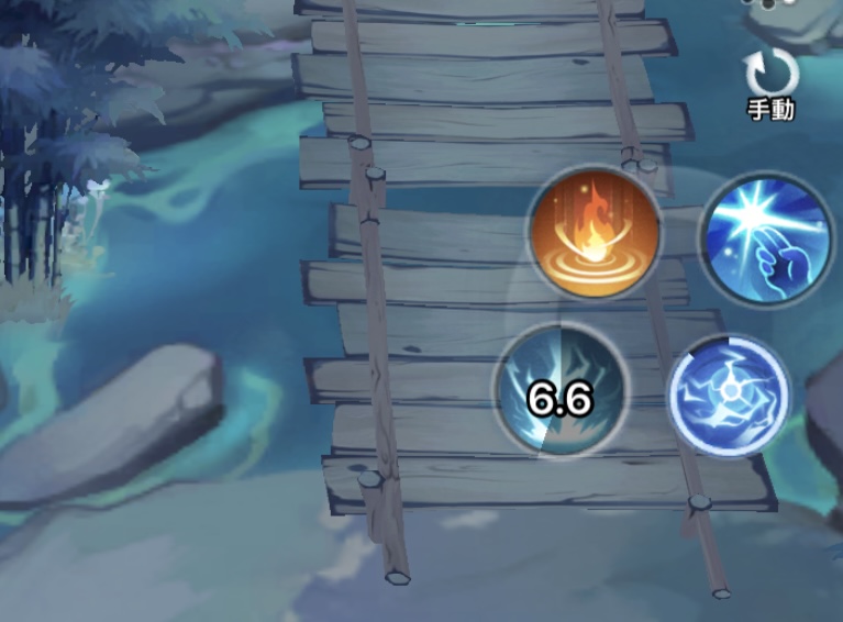 聖霊伝説：最強への道の放置バトルのスキルの画面